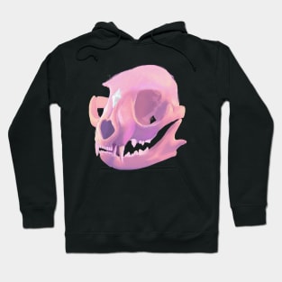 Pink Cat Skull With Crystal Hoodie